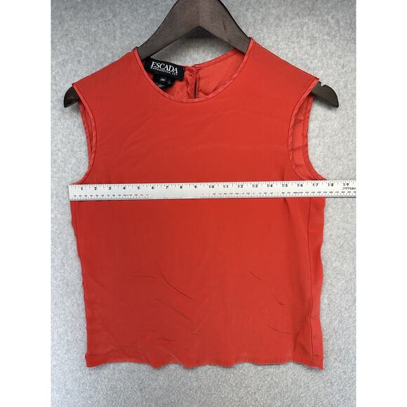 Vintage Margaretha Ley Escada Womens Blouse Size 36 Burnt Orange with Blemishes - Picture 3 of 10